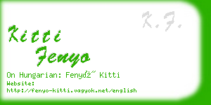 kitti fenyo business card